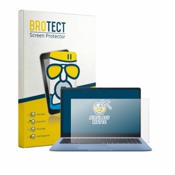 Parte frontal de un envase de producto con el logotipo de la marca BROTECT. Al lado se muestra el dispositivo ASUS Chromebook 