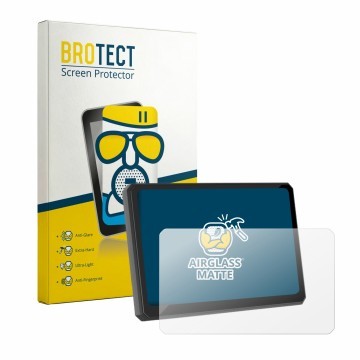 Front side of a product packaging with the brand logo BROTECT. Next to it is the device Carpuride W702BS Pro 7