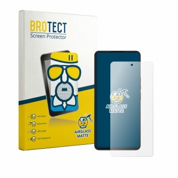 Parte frontal de un envase de producto con el logotipo de la marca BROTECT. Al lado se muestra el dispositivo Volla Phone Plin