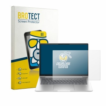 Front side of a product packaging with the brand logo BROTECT. Next to it is the device HP EliteBook 6 G2a 14
