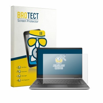 Vorderseite einer Produktverpackung mit dem Markenlogo BROTECT. Daneben ist das Gerät HP Pavilion x360 14-cd0020nf mit dem zug