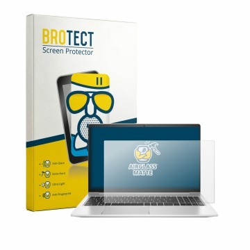Parte frontal de un envase de producto con el logotipo de la marca BROTECT. Al lado se muestra el dispositivo HP ProBook 455 G