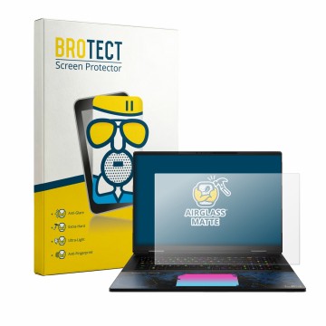 Vorderseite einer Produktverpackung mit dem Markenlogo BROTECT. Daneben ist das Gerät MSI Titan 18 HX Dragon Edition Draco Epi