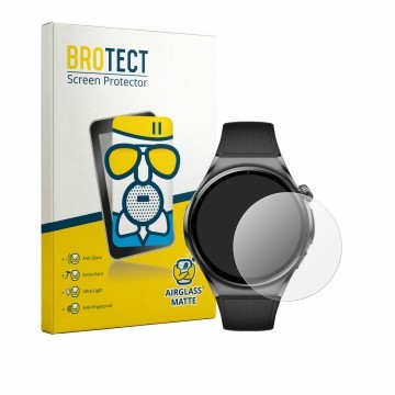 Vorderseite einer Produktverpackung mit dem Markenlogo BROTECT. Daneben ist das Gerät Huawei Watch 6 46 mm mit dem zugehörigen