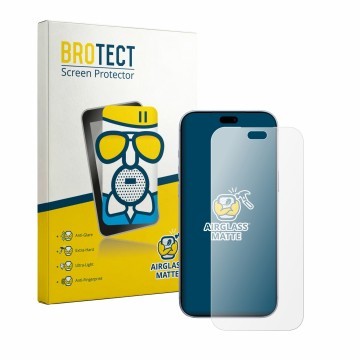 Vorderseite einer Produktverpackung mit dem Markenlogo BROTECT. Daneben ist das Gerät Apple iPhone 18 Pro Max mit dem zugehöri