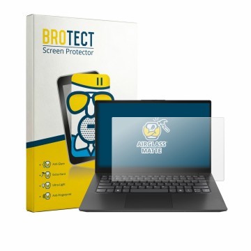 Face avant d’un emballage produit avec le logo de la marque BROTECT. À côté, l’appareil Lenovo Prima 14 IWC est représenté ave