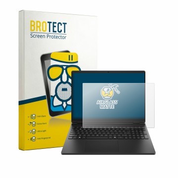 Vorderseite einer Produktverpackung mit dem Markenlogo BROTECT. Daneben ist das Gerät HP HyperX OMEN 15 mit dem zugehörigen Di