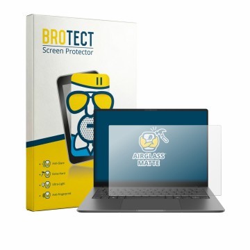 Face avant d’un emballage produit avec le logo de la marque BROTECT. À côté, l’appareil ASUS Vivobook S14 S5408 est représenté