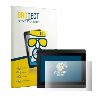Front side of a product packaging with the brand logo BROTECT. Next to it is the device Garmin GMI 40 shown with the correspon