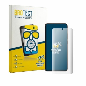 Vorderseite einer Produktverpackung mit dem Markenlogo BROTECT. Daneben ist das Gerät Itel A300 Plus mit dem zugehörigen Displ