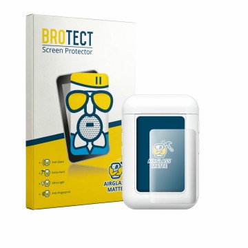 Vorderseite einer Produktverpackung mit dem Markenlogo BROTECT. Daneben ist das Gerät Anfier A8 mit dem zugehörigen Displaysch