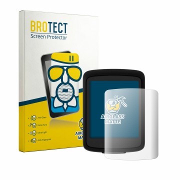 Parte frontale di una confezione del prodotto con il logo del marchio BROTECT. Accanto è raffigurato il dispositivo Bryton GO 