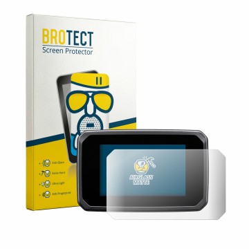 Front side of a product packaging with the brand logo BROTECT. Next to it is the device Honda CB1000F 2026 shown with the corr