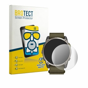 Parte frontale di una confezione del prodotto con il logo del marchio BROTECT. Accanto è raffigurato il dispositivo Garmin End