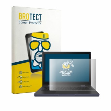 Vorderseite einer Produktverpackung mit dem Markenlogo BROTECT. Daneben ist das Gerät ASUS ExpertBook BR1204F mit dem zugehöri
