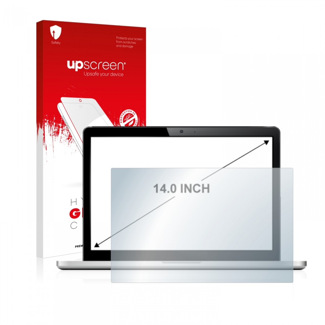 upscreen Hybrid Glass Clear Premium Protection d'écran en verre pour  Ordinateurs portatifs avec 14 pouce Ecrans [305 mm x 185 mm, 15:9]