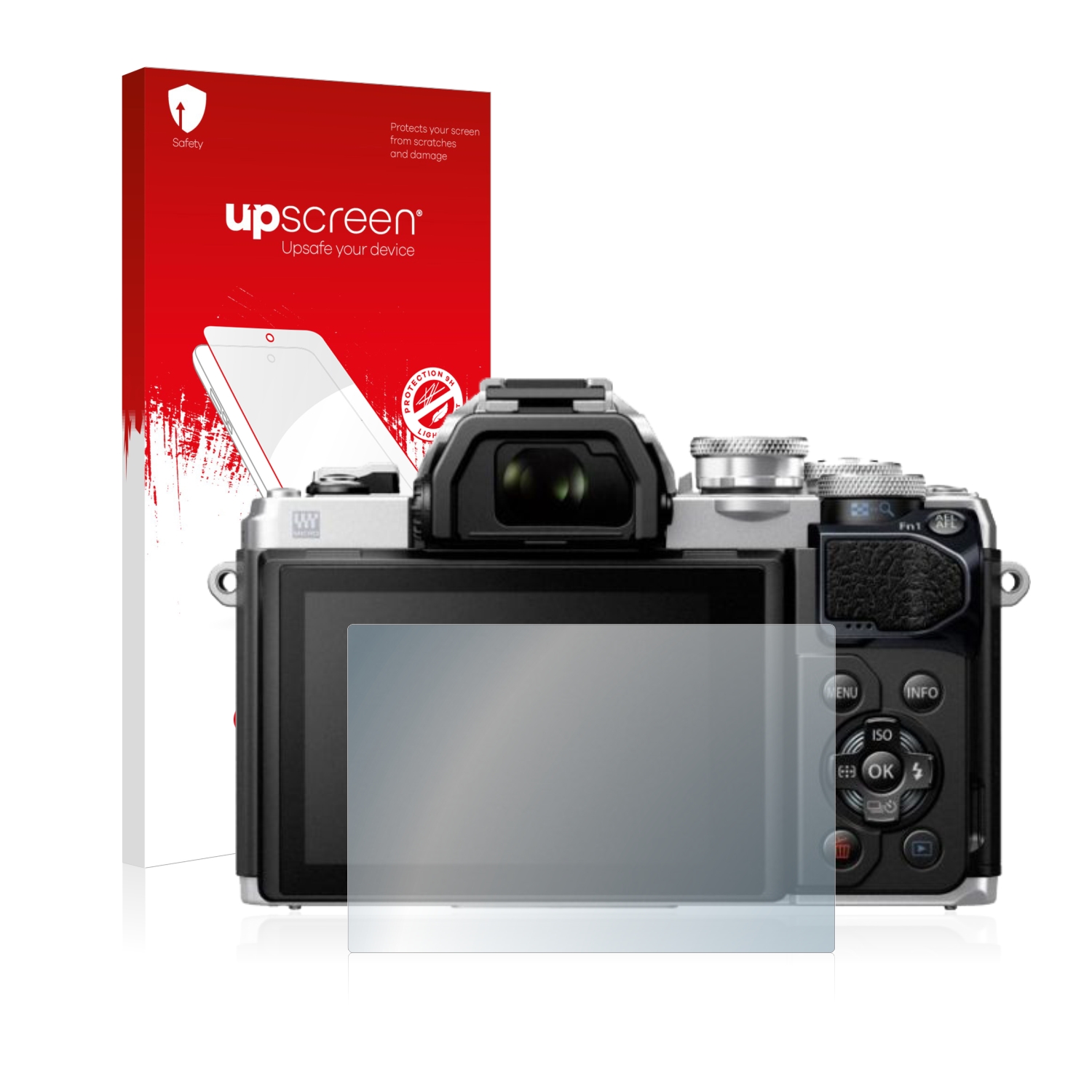 upscreen Protector Pantalla Cristal Templado Compatible con Olympus OM-D E-M10 Mark IV Hybrid Glass 9H Dureza