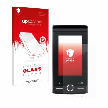 Parte frontal de un envase de producto con el logotipo de la marca upscreen. Al lado se muestra el dispositivo Sigma ROX 12.0 