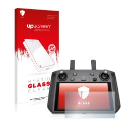 Front side of a product packaging with the brand logo upscreen. Next to it is the device DJI Smart Controller shown with the c
