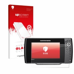 Front side of a product packaging with the brand logo upscreen. Next to it is the device Humminbird Helix 9 G2N shown with the