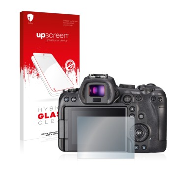 Face avant d’un emballage produit avec le logo de la marque upscreen. À côté, l’appareil Sony A7S III est représenté avec la p