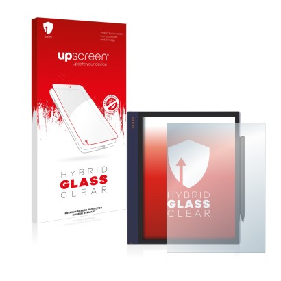 Front side of a product packaging with the brand logo upscreen. Next to it is the device Boox Note Air shown with the correspo