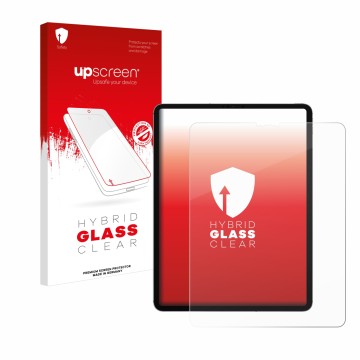 Front side of a product packaging with the brand logo upscreen. Next to it is the device Apple iPad Pro 12.9