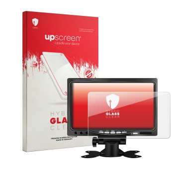 Vorderseite einer Produktverpackung mit dem Markenlogo upscreen. Daneben ist das Gerät Kenowa Car Monitor (7