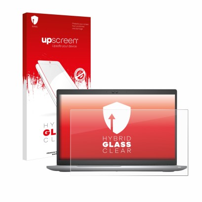 Vorderseite einer Produktverpackung mit dem Markenlogo upscreen. Daneben ist das Gerät Dell Latitude 5520 mit dem zugehörigen 