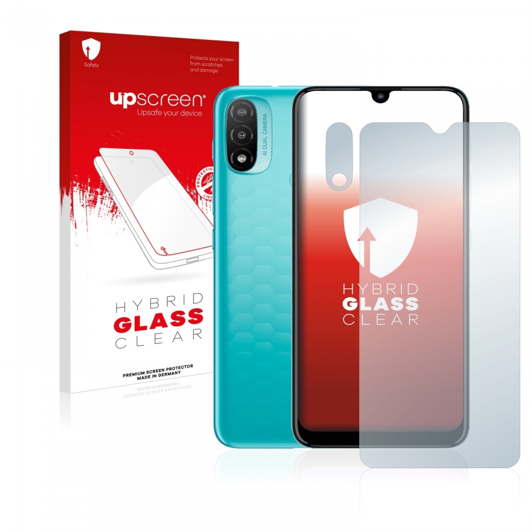 upscreen Hybrid Glass Clear Premium Protection d'écran en verre pour  Motorola Moto E20 (Avant+Caméra)