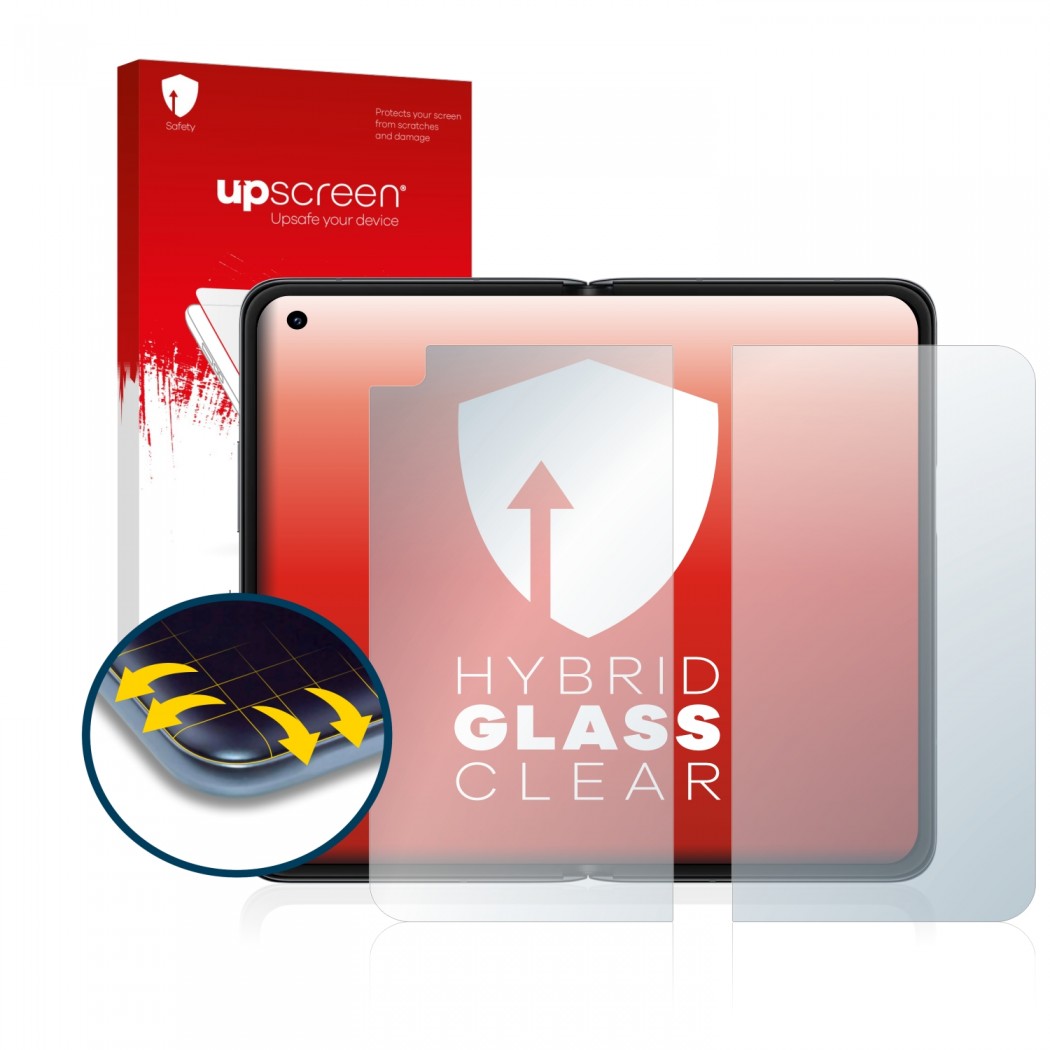 upscreen Hybrid Glass Clear Premium Protection d'écran en verre pour Oppo  Find N (Affichage interne)