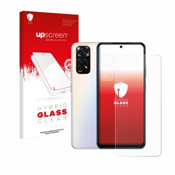 Parte frontale di una confezione del prodotto con il logo del marchio upscreen. Accanto è raffigurato il dispositivo Xiaomi Re