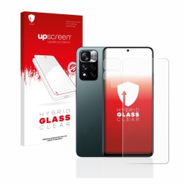 Vorderseite einer Produktverpackung mit dem Markenlogo upscreen. Daneben ist das Gerät Xiaomi Redmi Note 11 Pro+ 5G (Display+K