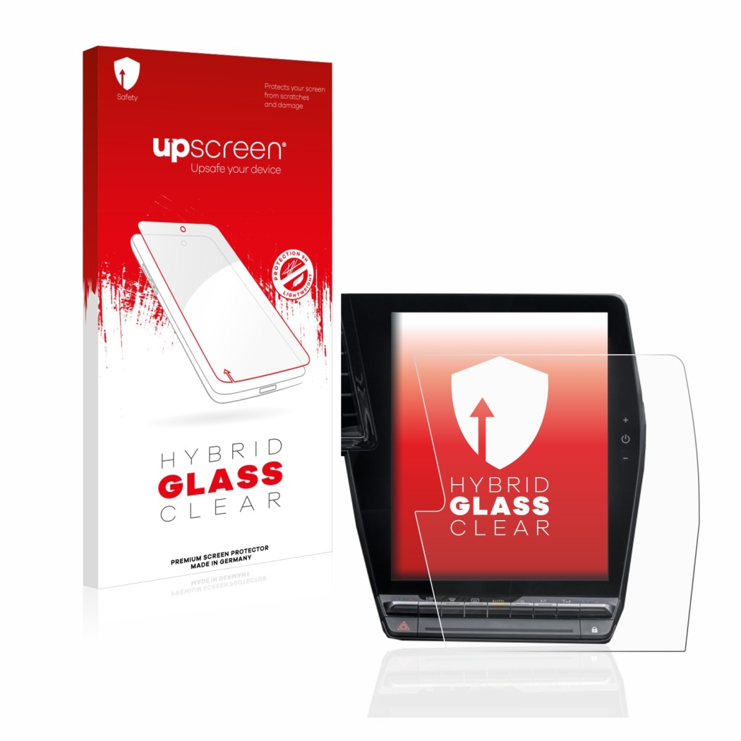 Vorderseite einer Produktverpackung mit dem Markenlogo upscreen. Daneben ist das Gerät Renault Megane E-Tech openR Link 12