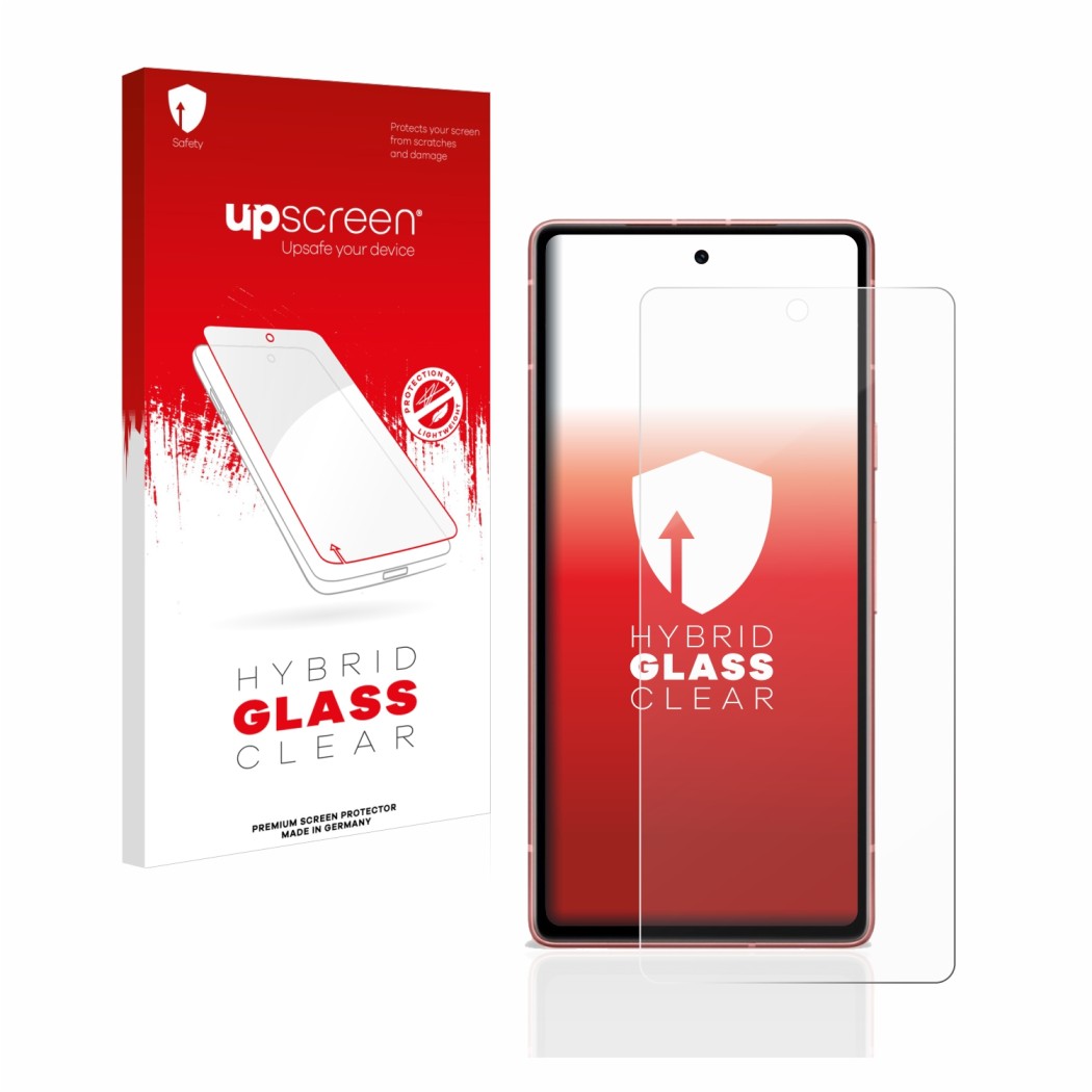 upscreen Hybrid Glass Clear Premium Protector pantalla de cristal vidrio  para Google Pixel 7a (Frontal+Cámara)