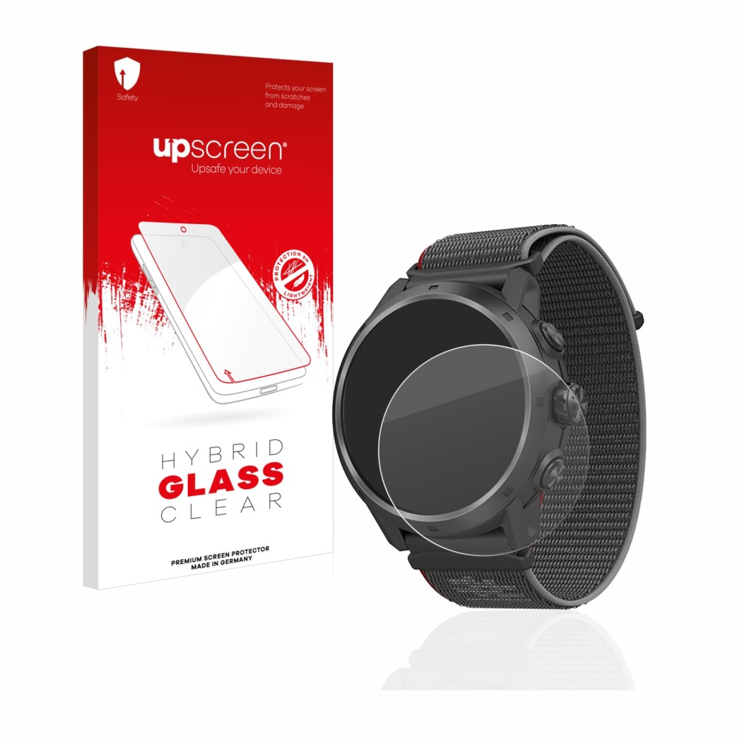 Front side of a product packaging with the brand logo upscreen. Next to it is the device Coros Apex 2 Pro shown with the corre