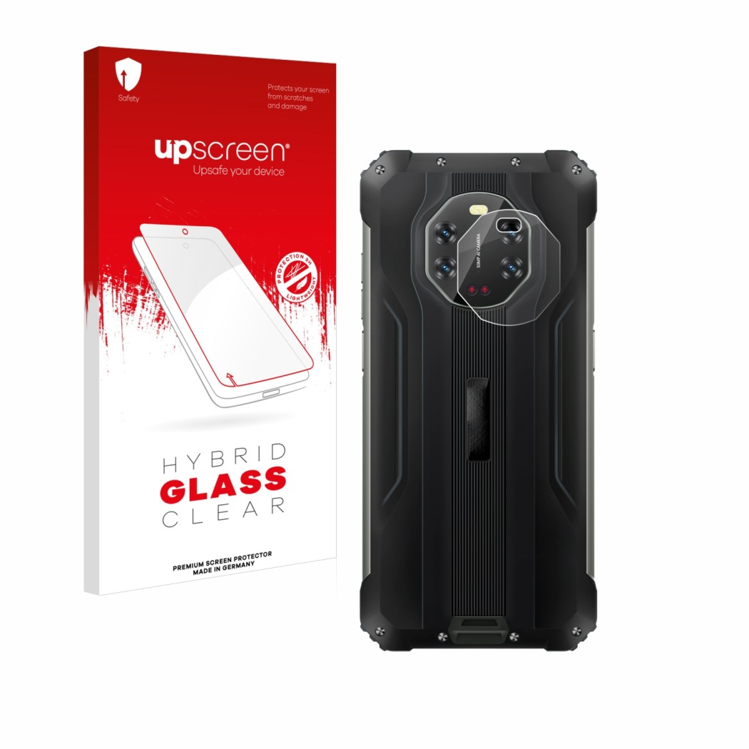 Front side of a product packaging with the brand logo upscreen. Next to it is the device Blackview BL8800 5G (ONLY Camera Lens
