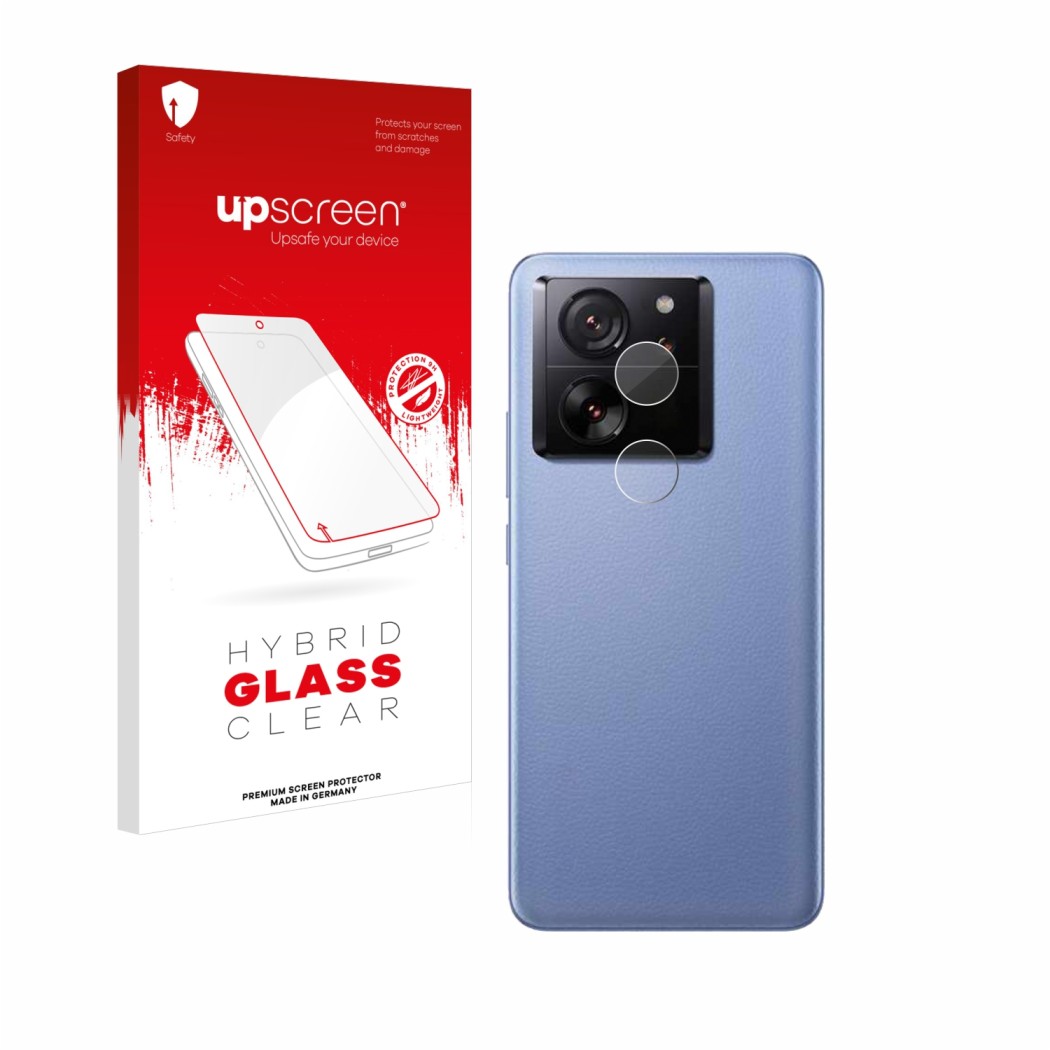 upscreen Hybrid Glass Clear Premium Protector pantalla de cristal vidrio  para Xiaomi 13T Pro (SÓLO Cámara)