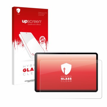 Parte frontal de un envase de producto con el logotipo de la marca upscreen. Al lado se muestra el dispositivo Doogee T20 Ultr