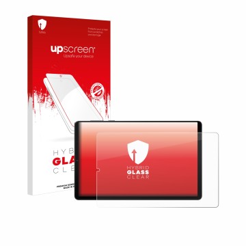 Face avant d’un emballage produit avec le logo de la marque upscreen. À côté, l’appareil Lenovo Legion Y700 (2023) est représe