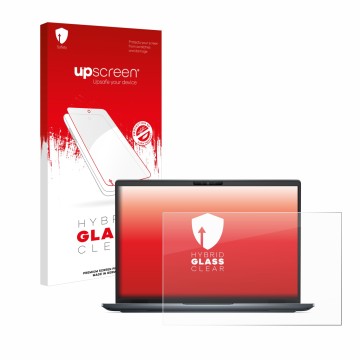 Vorderseite einer Produktverpackung mit dem Markenlogo upscreen. Daneben ist das Gerät Dell Latitude 7450 Laptop mit dem zugeh