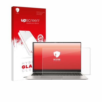 Parte frontale di una confezione del prodotto con il logo del marchio upscreen. Accanto è raffigurato il dispositivo ASUS ZenB