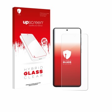 Front side of a product packaging with the brand logo upscreen. Next to it is the device Samsung Galaxy S25 Edge shown with th