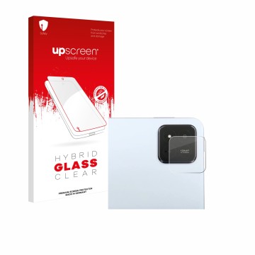 Parte frontal de un envase de producto con el logotipo de la marca upscreen. Al lado se muestra el dispositivo Xiaomi Pad 7 (S