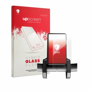 Parte frontale di una confezione del prodotto con il logo del marchio upscreen. Accanto è raffigurato il dispositivo Joyor S8-