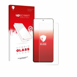 Face avant d’un emballage produit avec le logo de la marque upscreen. À côté, l’appareil Motorola Signature est représenté ave