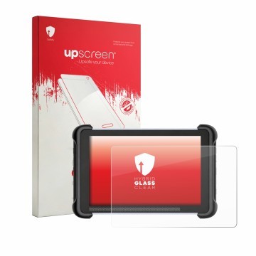 Vorderseite einer Produktverpackung mit dem Markenlogo upscreen. Daneben ist das Gerät MUCAR 892BT mit dem zugehörigen Display