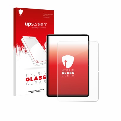 Vorderseite einer Produktverpackung mit dem Markenlogo upscreen. Daneben ist das Gerät Xiaomi Pad 8 Pro mit dem zugehörigen Di