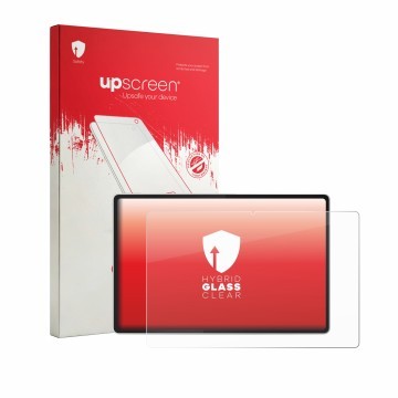 Vorderseite einer Produktverpackung mit dem Markenlogo upscreen. Daneben ist das Gerät Lenovo Idea Tab Pro Gen 2 13