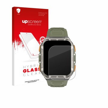 Front side of a product packaging with the brand logo upscreen. Next to it is the device Blackview W80 Pro 1,91
